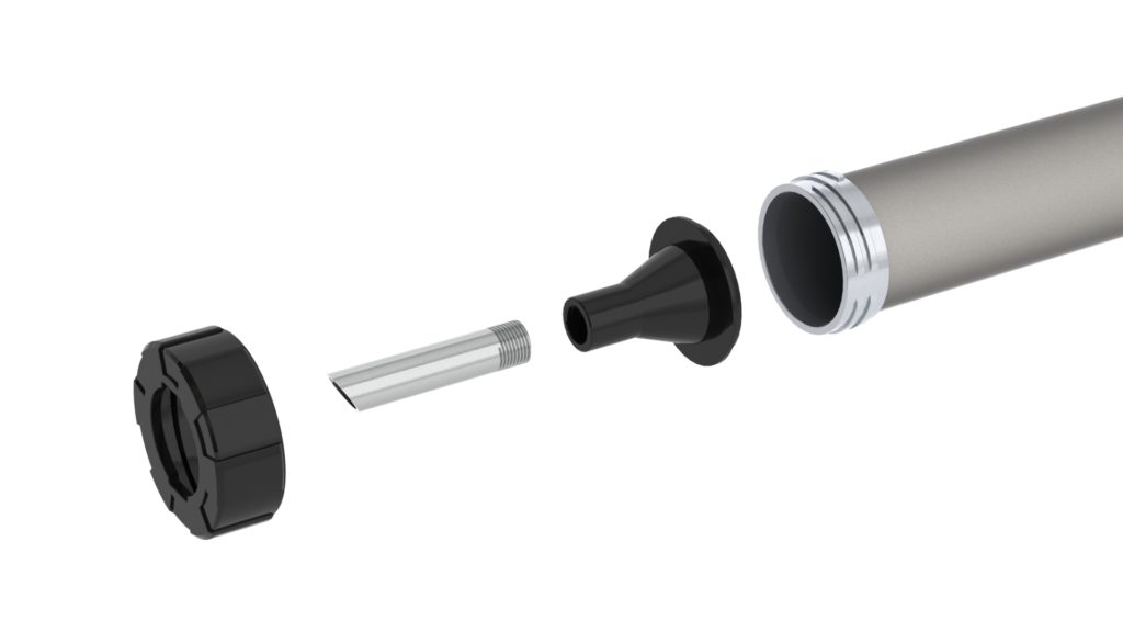 Components of Albion's 966-2 Nozzle Adapter