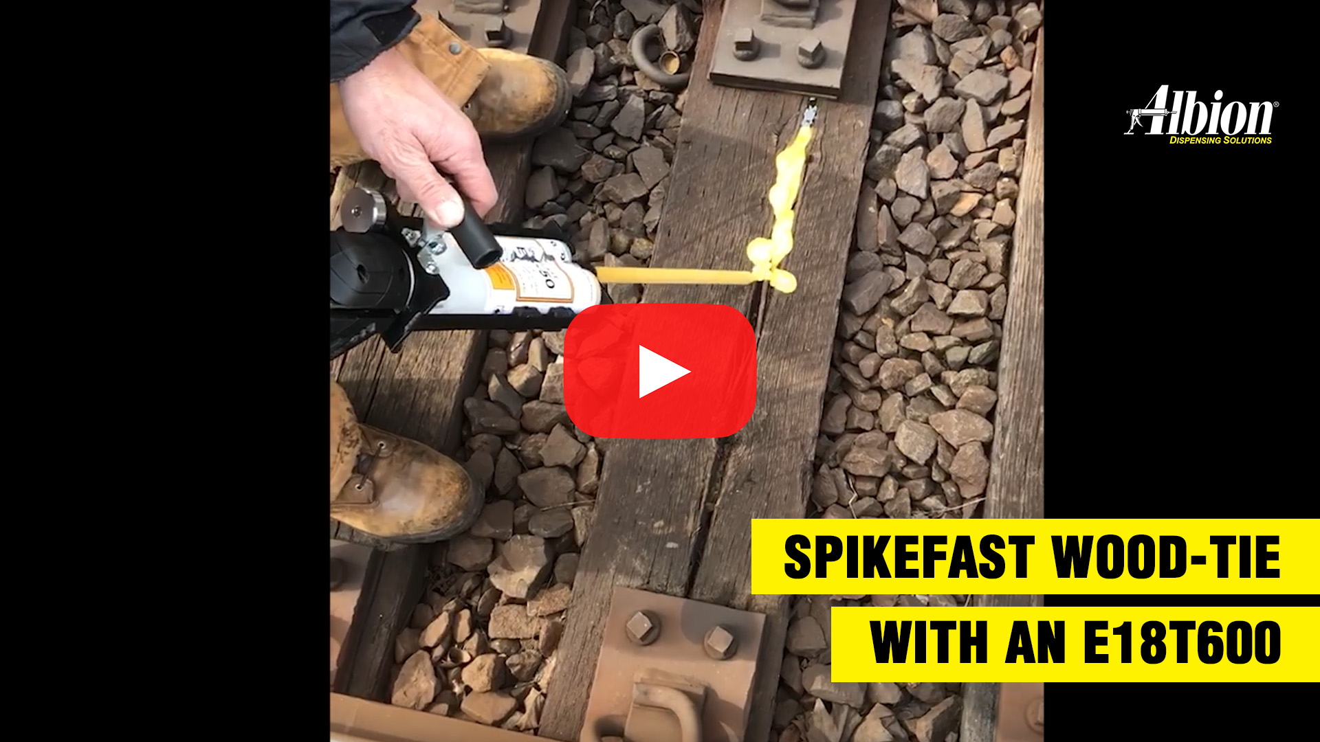 Dispensing SpikeFast Wood-Tie Remediation Material