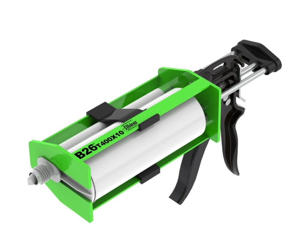 Albion B26T400x10 Multi-Component Gun: Green & Black