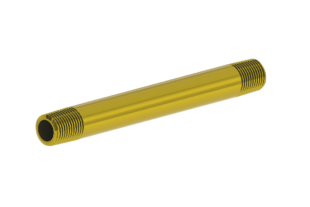 Brass Pipe Nipple, 1/8 NPT x 3 1/2