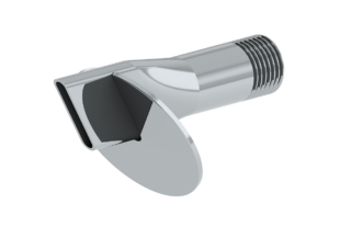 Bevel End Metal Nozzle with depth control, 1/8" ID x 30° x 5/8" Deep