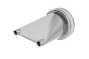Double Bead Metal Nozzle 38 Diameter x 2 Center