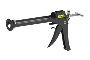 1/10 Gallon Special Deluxe Plus Manual Cartridge Gun w/ Black Epoxy Coated Metal Carriage