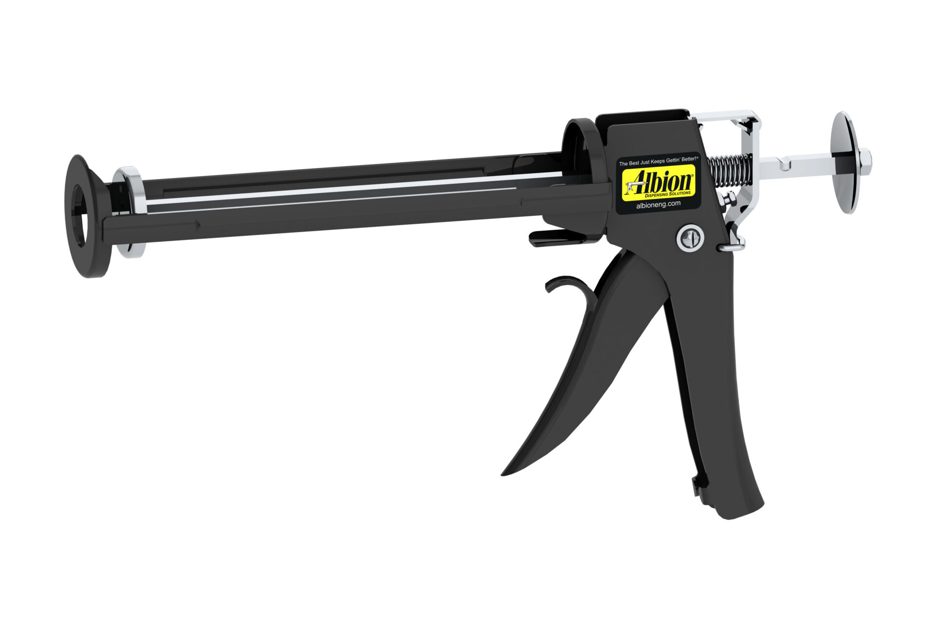 110 Gallon Special Deluxe Manual Cartridge Gun w Black Epoxy Powder Coated Metal Carriage