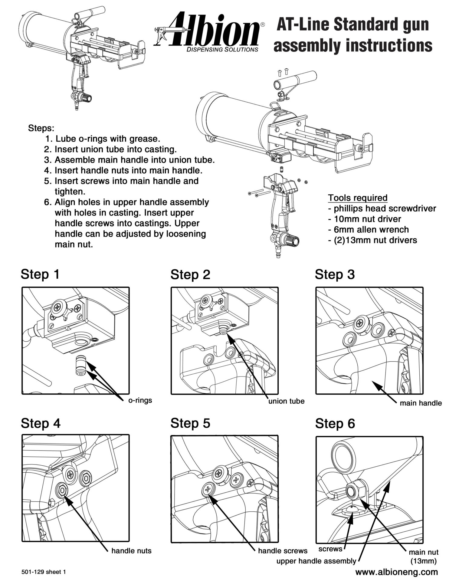 Albion AT-Line Standard gun Assembly Instructions