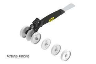 Backer Rod Insertion Tool with Soft Grip Handle and Picatinny Rail Mount
