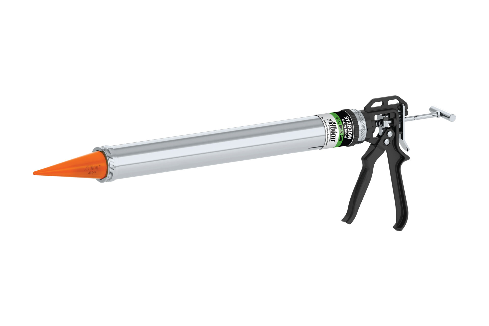 30oz B-Line Manual Water Based Bulk Gun w/ 12:1 Drive and Nitrile Rubber piston