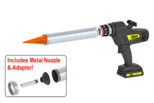 20oz Core Cordless Sausage Gun w/ Orange Cone Nozzles 18 Volt