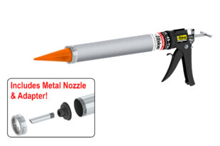 20oz Special Deluxe Manual Sausage Gun w/ Aluminum Barrel and Orange Cone Nozzles
