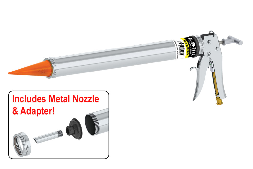 30oz Air-Powered Bulk Gun w/ Orange Cone Nozzles