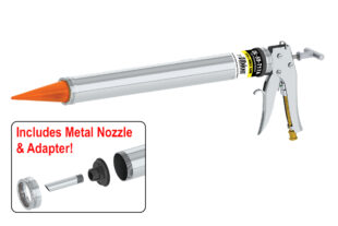 30oz Air-Powered Bulk Gun w/ Orange Cone Nozzles
