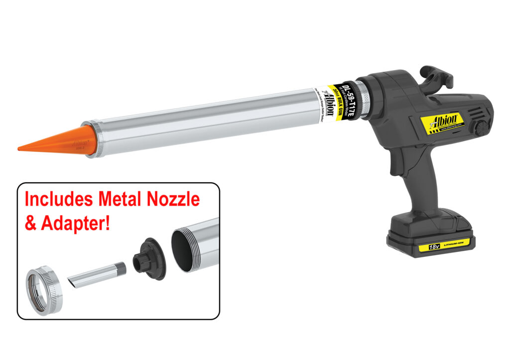 30oz Cordless Bulk Gun w/ Orange Cone Nozzles 18 Volt