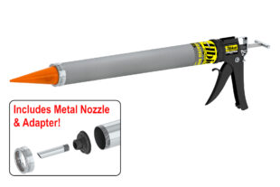 30oz Special Deluxe Manual Sasuage Gun w/ Teflon Barrel and Orange Cone Nozzles