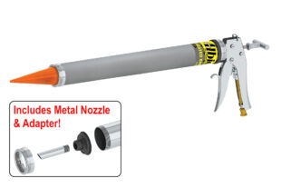 30oz Air-Powered Bulk Gun w/ Teflon Barrel and Orange Cone Nozzles
