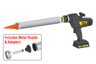 NEW! 30oz Cordless Bulk Gun w Aluminum Barrel and Orange Cone Nozzles 18 Volt